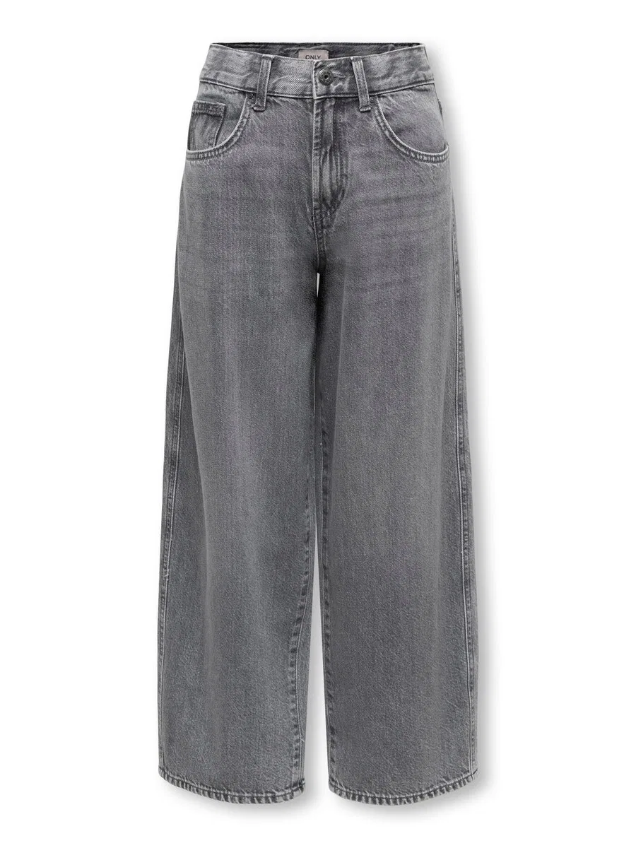 Джинсы ONLY GIRLS Barrel Jeans 'KOGTAYLOR' из серого денима
