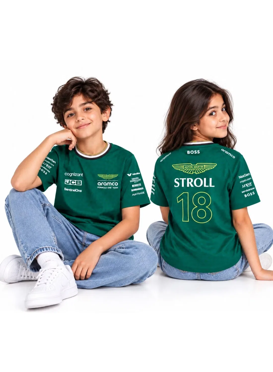 Футболка с коротким рукавом Stroll Team Aston Martin, зеленый