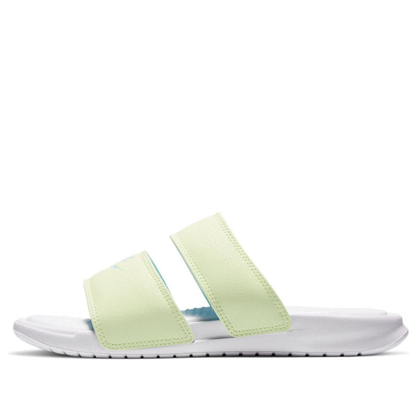 Тапочки benassi duo ultra slide white/yellow Nike, белый