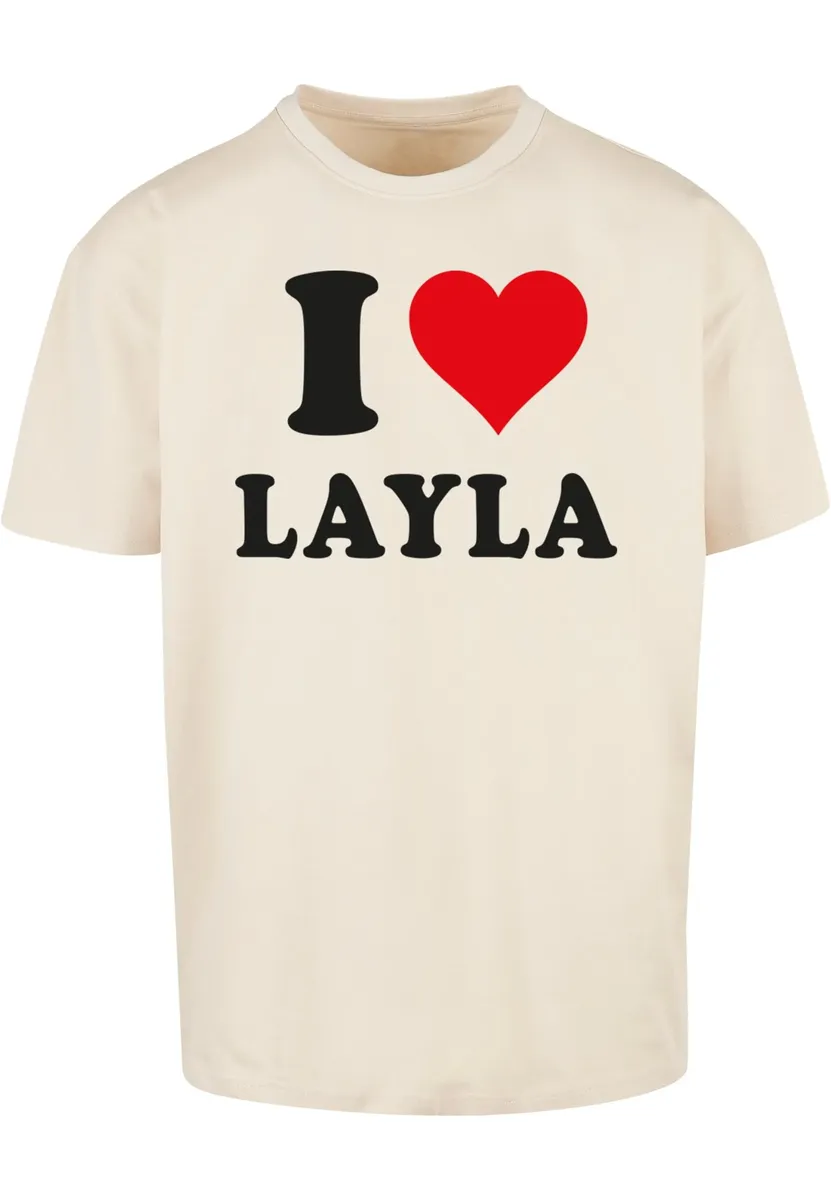

Футболка Merchcode "Мужская футболка Merchcode I Love Layla Oversize ", цвет Sand
