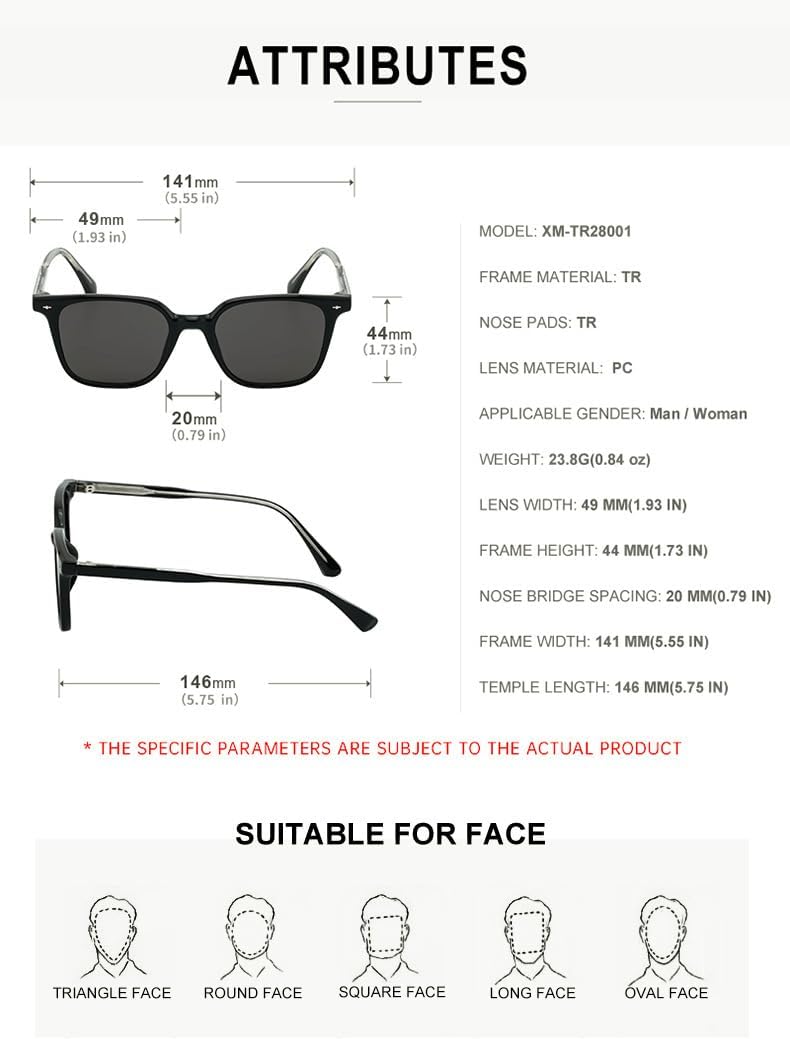 

Солнцезащитные очки в ретро-квадратной оправе для женщин, европейско-американский стиль, защита от УФ-излучения UV400, классические большие дизайнерские очки - C3 Generic, C3