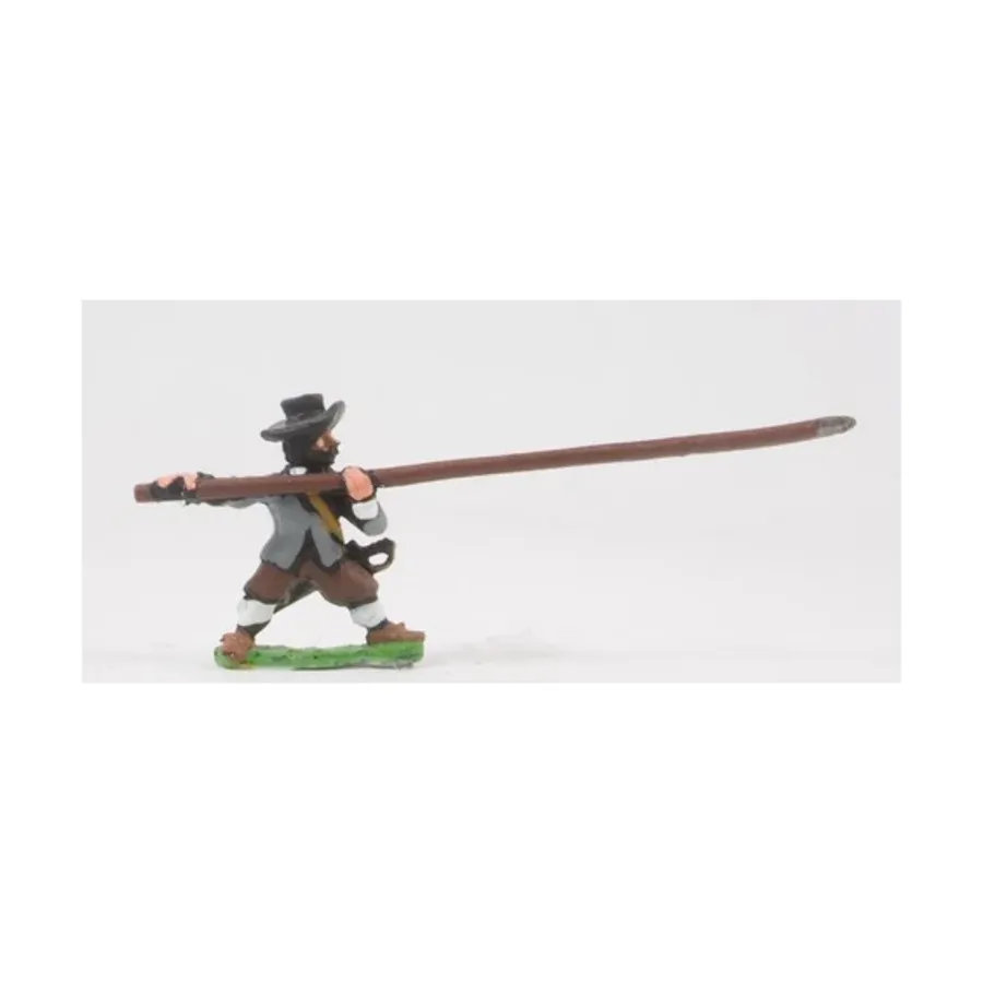

Средние пикинеры в шляпах, пики вперед, Renaissance Miniatures - English Civil War & 30 Years War (15mm) (Essex Miniatures)