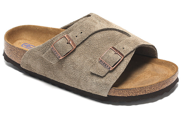Тапочки zrich soft footbed suede leather 'taupe' Birkenstock, коричневый — фото 3