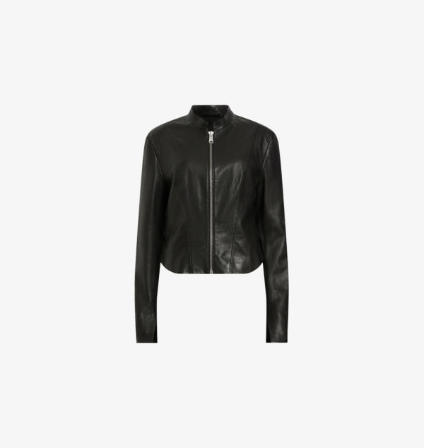 

Куртка кожаная облегающая Sadler Allsaints, черный