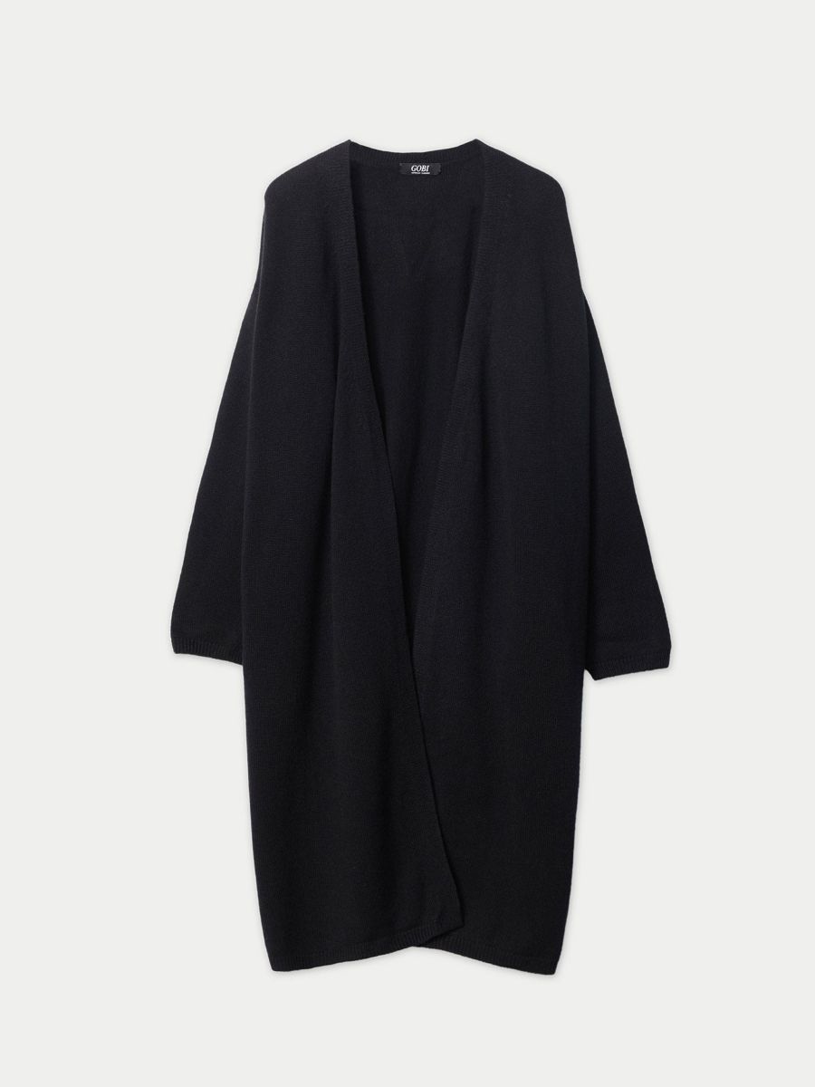 

Длинный кашемировый халат для беременных Gobi Cashmere, Black-blue graphite