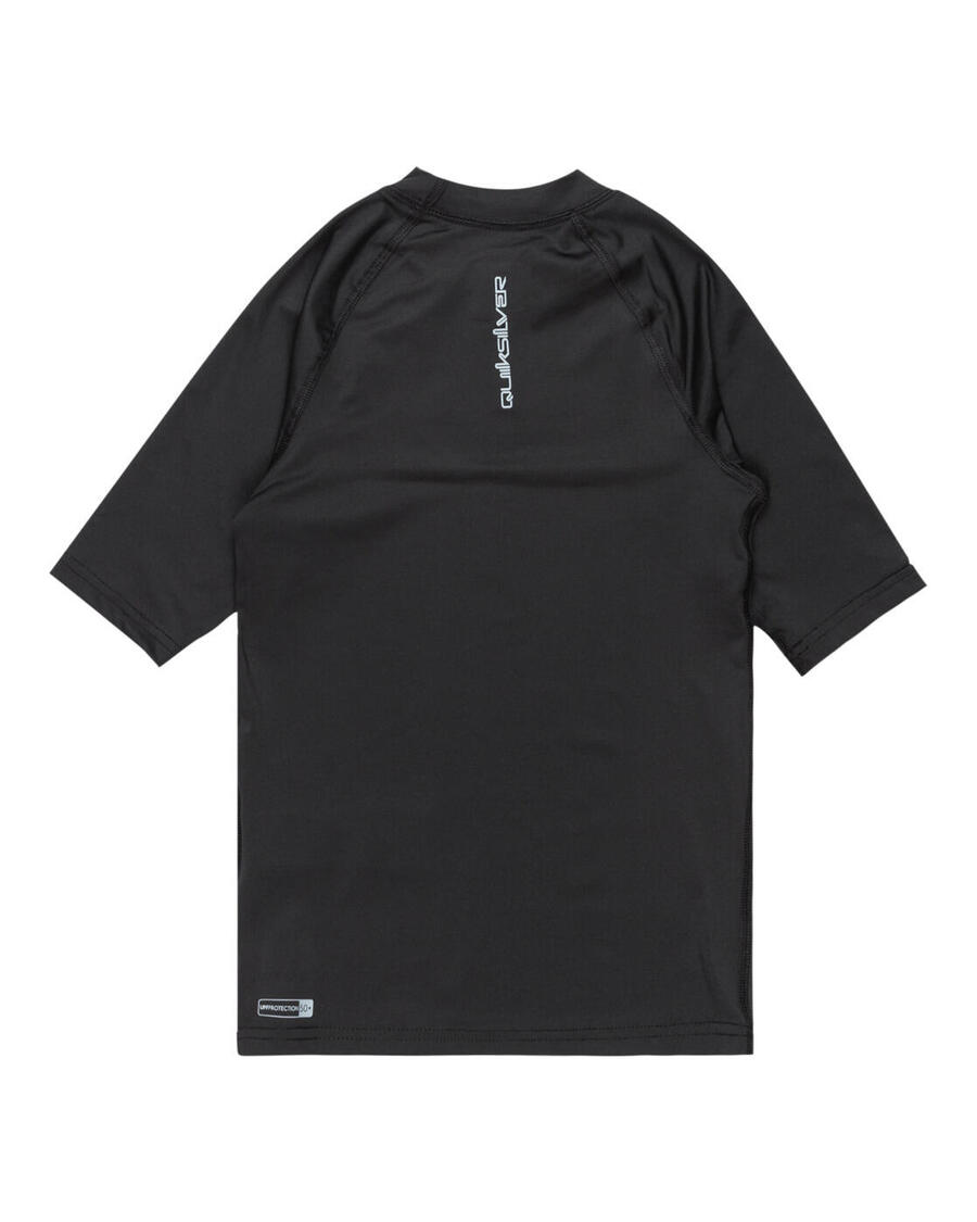 QUIKSILVER Футболка для серфинга с короткими рукавами и защитой от ультрафиолета UPF 50 на каждый день, черная, для мальчиков — фото 4