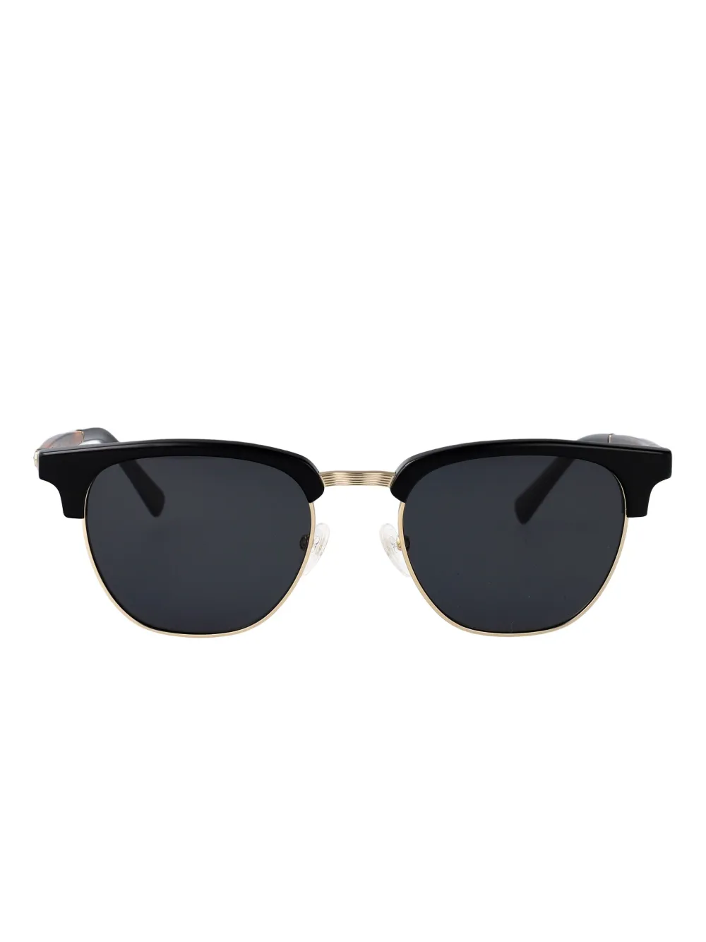 

Солнцезащитные очки с золотой оправой Ferragamo Eyewear, черный