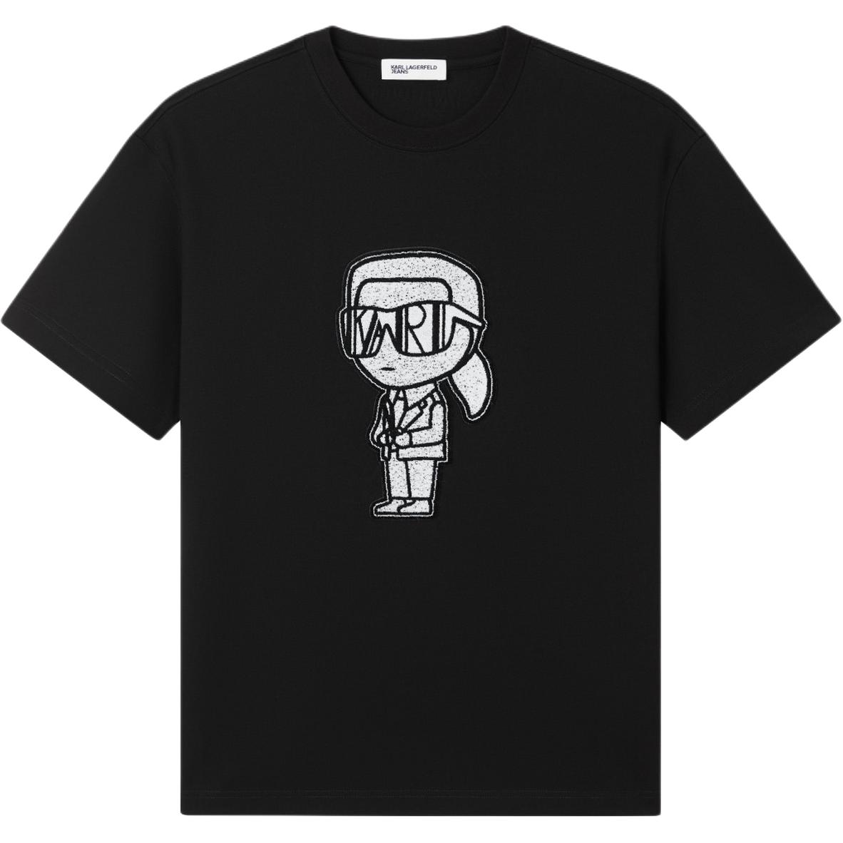 

KARL LAGERFELD / Karl Lagerfeld Jeans Футболка мужская черная с круглым вырезом Moderate, Черный, KARL LAGERFELD / Karl Lagerfeld Jeans Футболка мужская черная с круглым вырезом Moderate