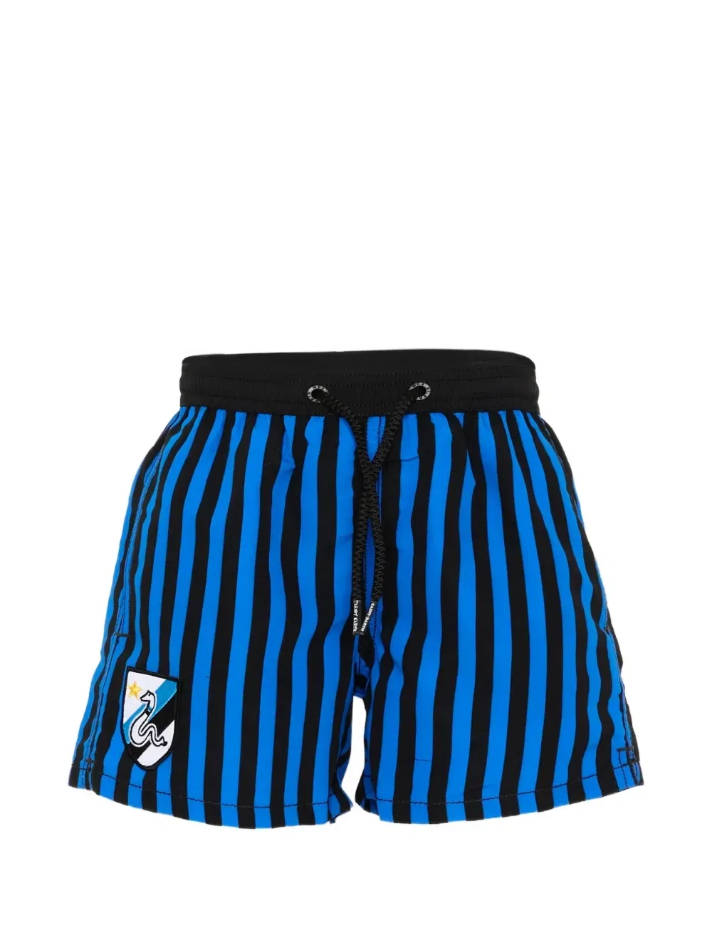 Шорты для плавания Jean в полоску с деталью-нашивкой Mc2 Saint Barth Kids, синий