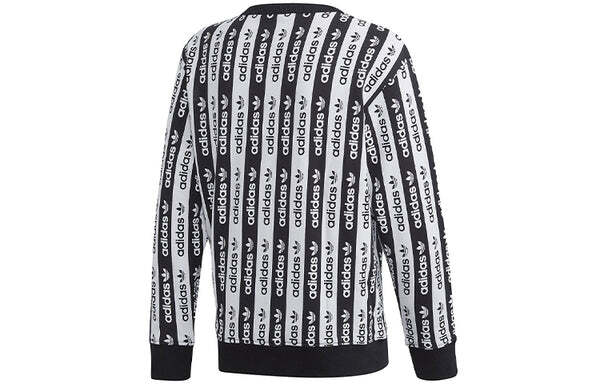 Толстовка adidas originals D Crew Colorblock Stripe Sports Black White, белый — фото 2
