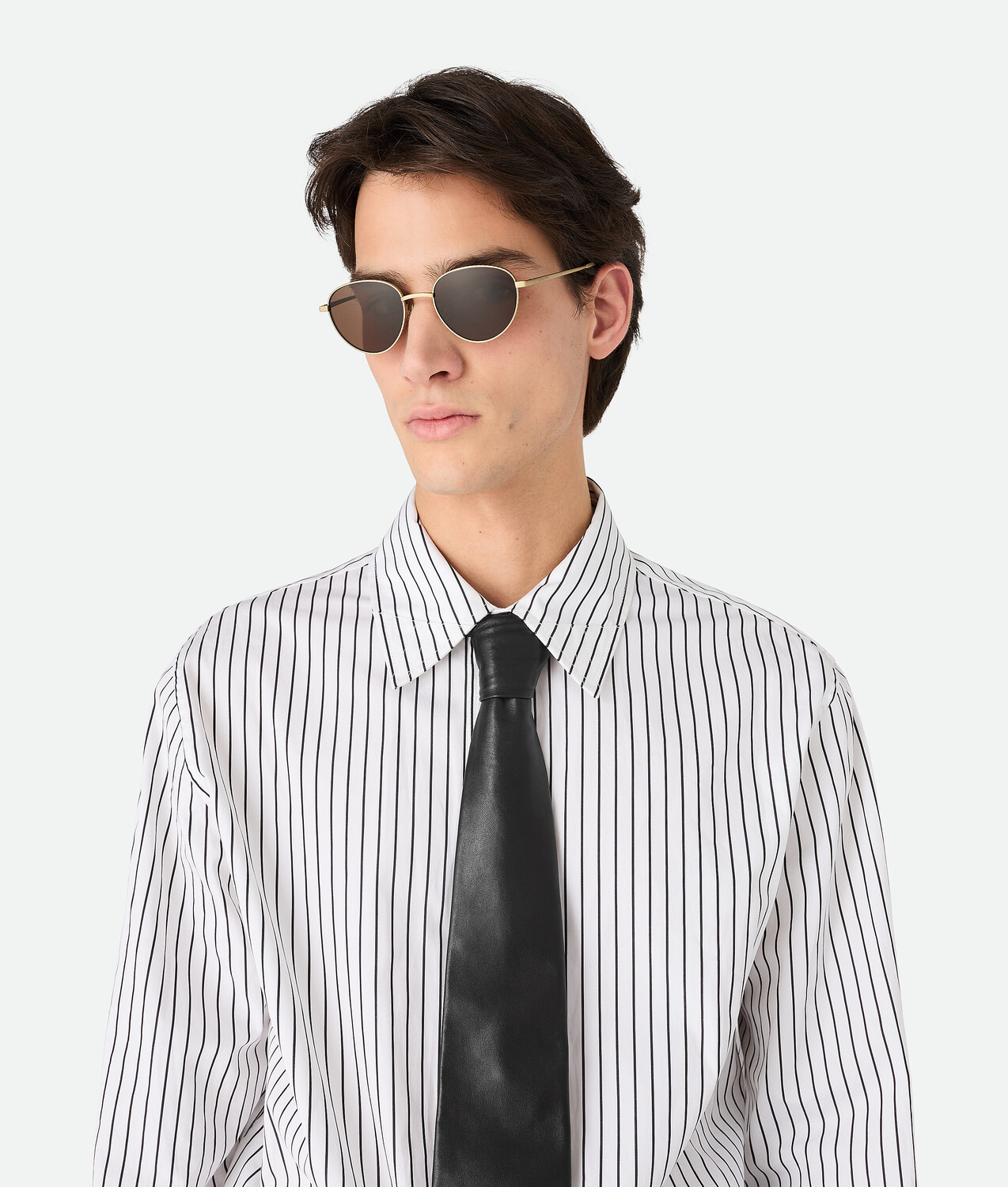 Intrecciato panthos sunglasses BOTTEGA VENETA, коричневый/бронзовый — фото 2