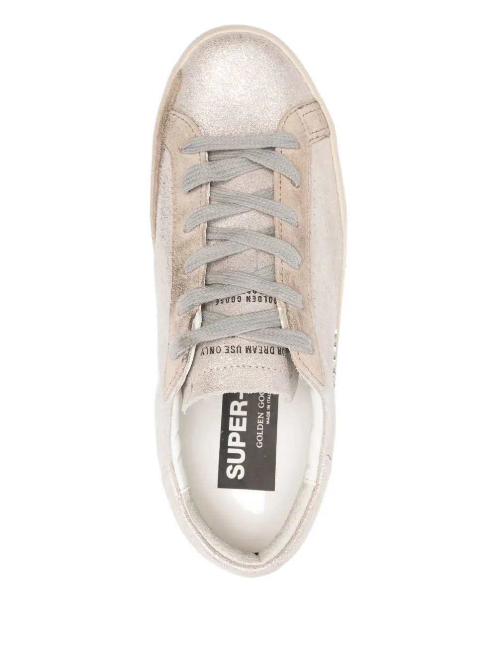 Замшевые кроссовки GOLDEN GOOSE, серебяный — фото 4