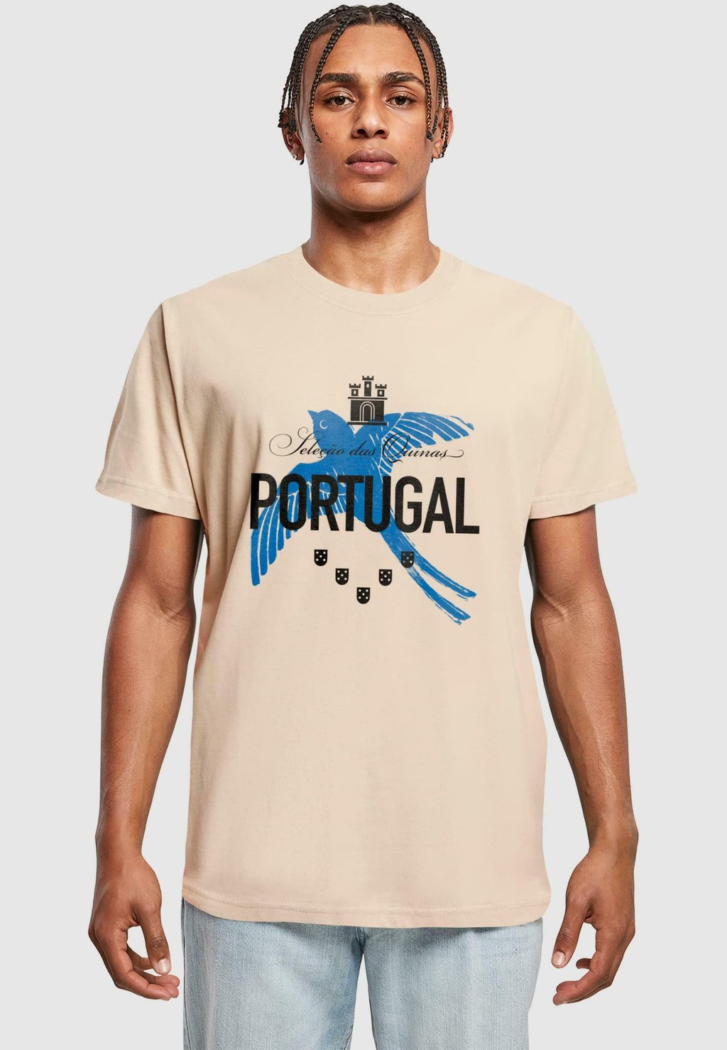 

Рубашка с принтом PORTUGUESE SWALLOW Mister Tee, песочный
