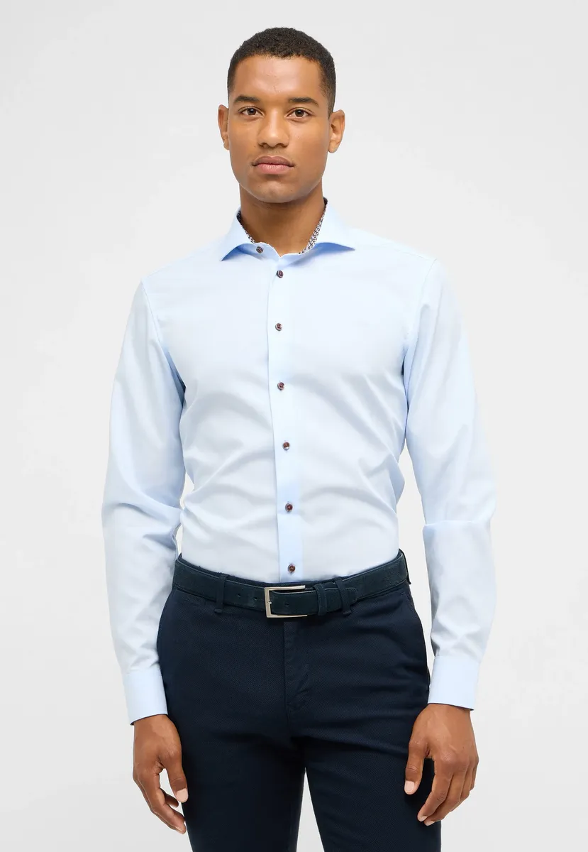 

Рубашка Eterna с длинными рукавами "SLIM FIT", голубой