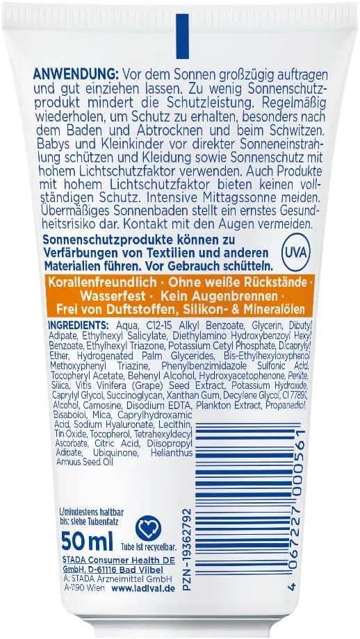 Солнцезащитный лосьон для лица Ladival SPF 30 для чувствительной и нормальной кожи ‎Stada — фото 2