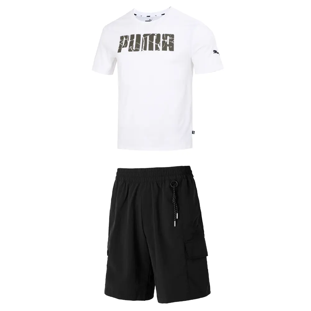 

Повседневная спортивная одежда для мужчин белого и черного цвета Puma, черный