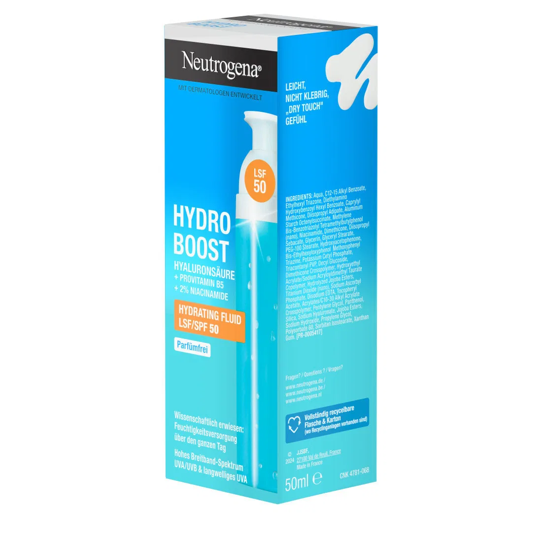 Крем для лица Hydro Boost Hydrating Fluid SPF 50 Neutrogena — фото 2