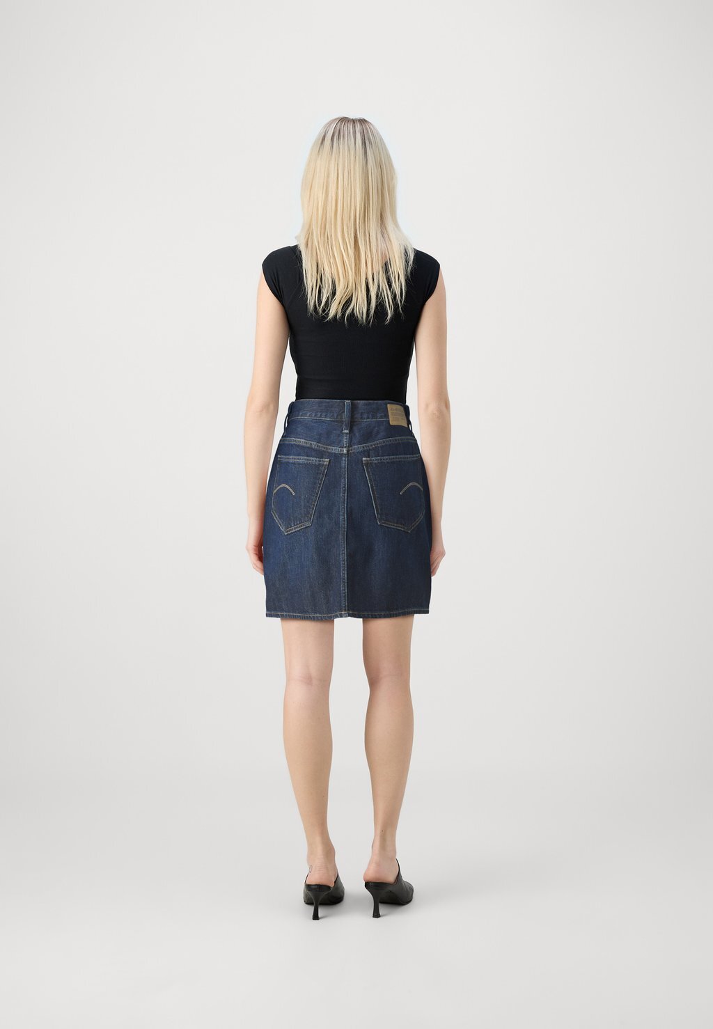 

Мини-юбка VIKTORIA SHORT SKIRT CLEAN EDGE G-STAR, темно-синие джинсы