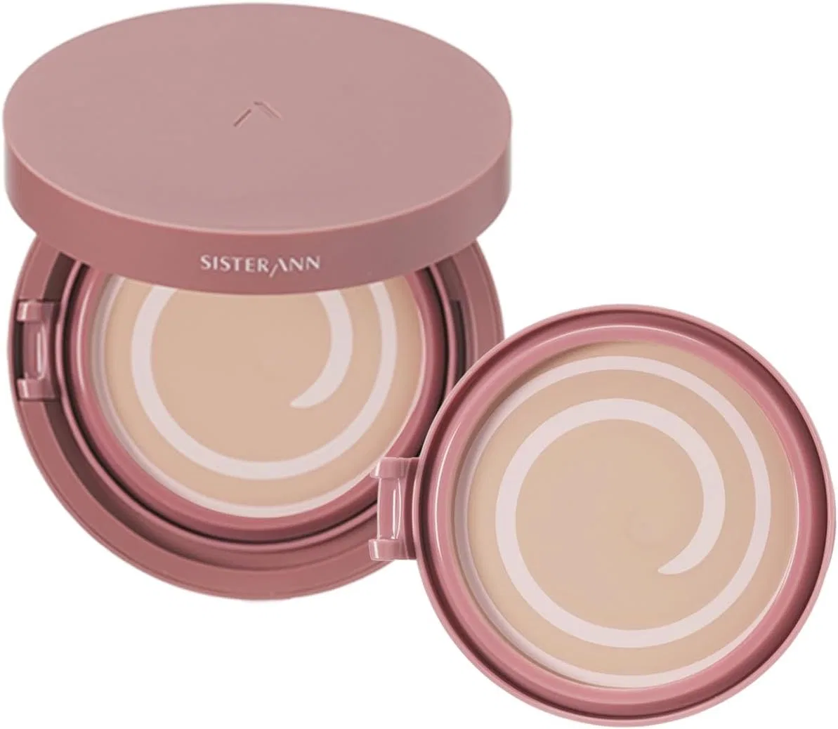 Пудра компактная тональная Pink Essence Cover Pact бренда Sister Ann, основной продукт + запасной блок, оттенок №23
