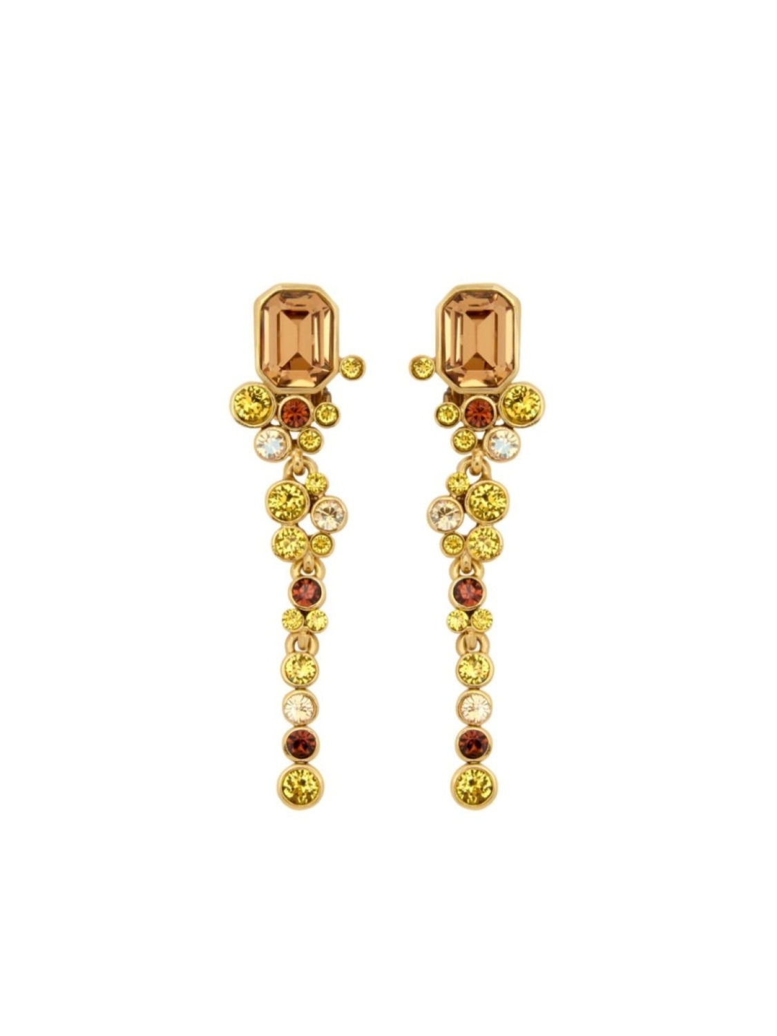 

Серьги-клипсы с кристаллами Oscar de la Renta, золотой