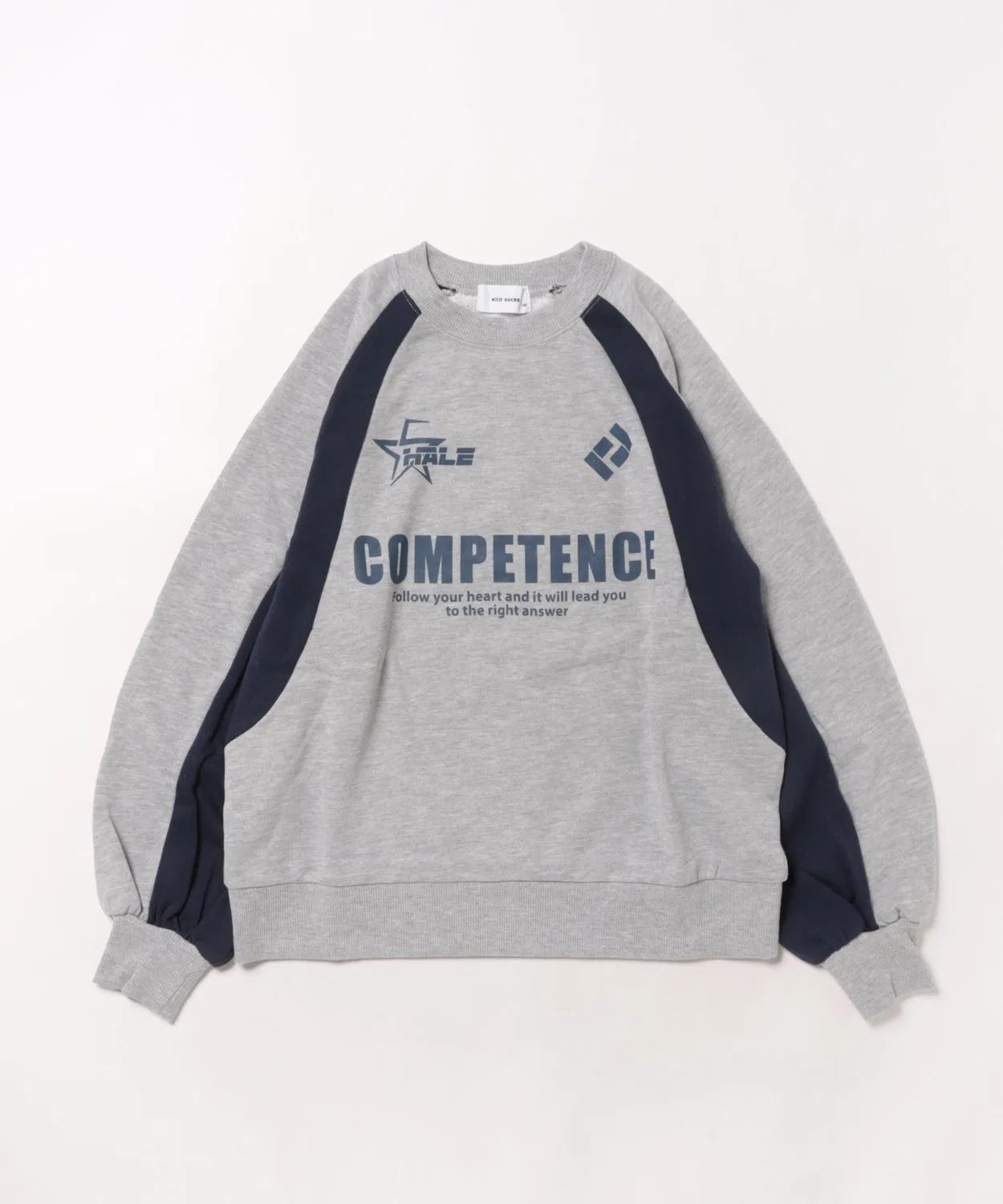 Спортивный пуловер RICO SUCRE с раглан-рукавом, цвет меланжевый серый