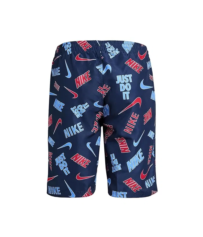 Плавки Nike Kids Airbrush All Over Print 7" Brief Lined Volley, Blue/Red — фото 2