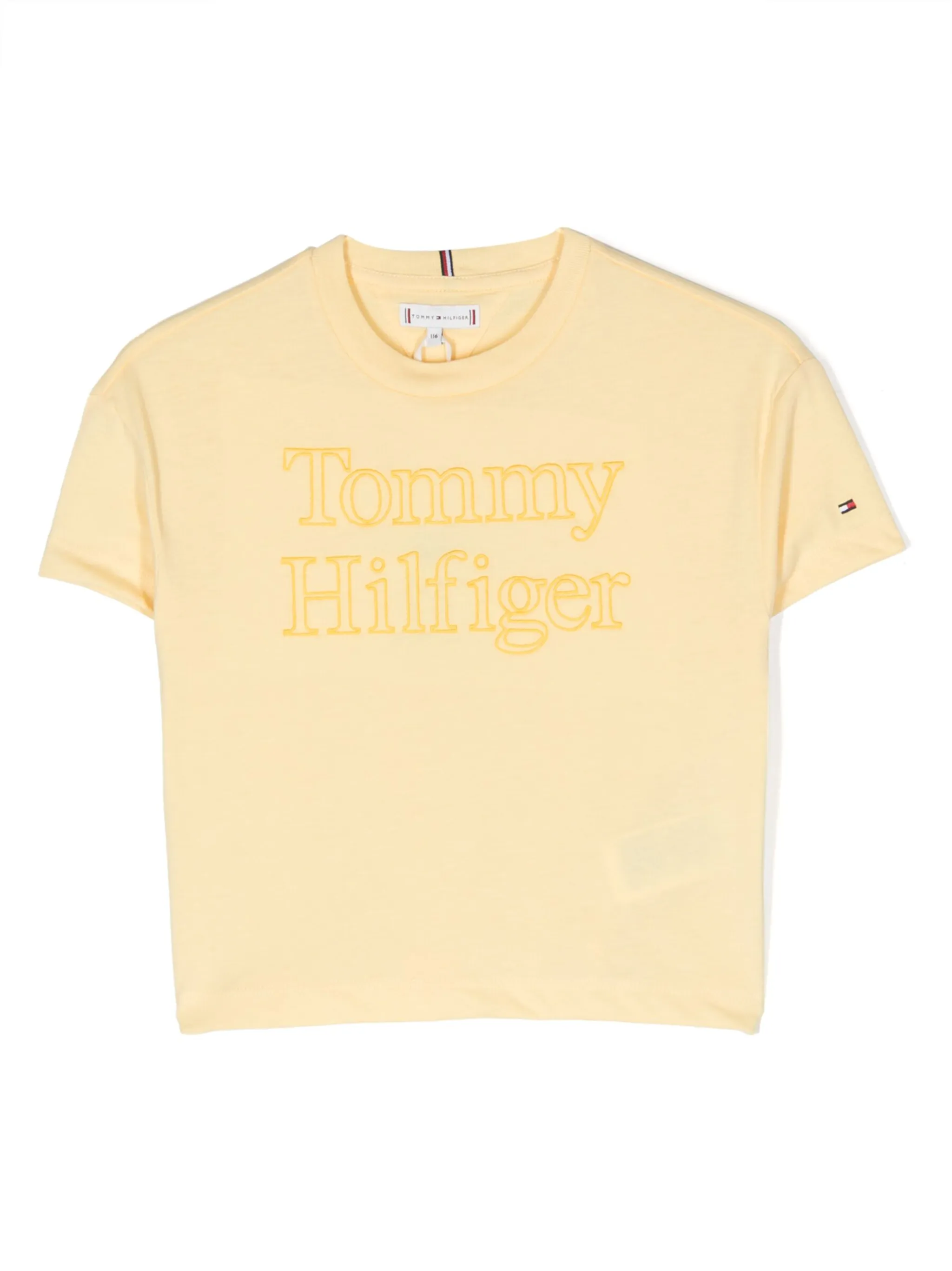 

Футболка с вышитым логотипом Tommy Hilfiger Junior, желтый