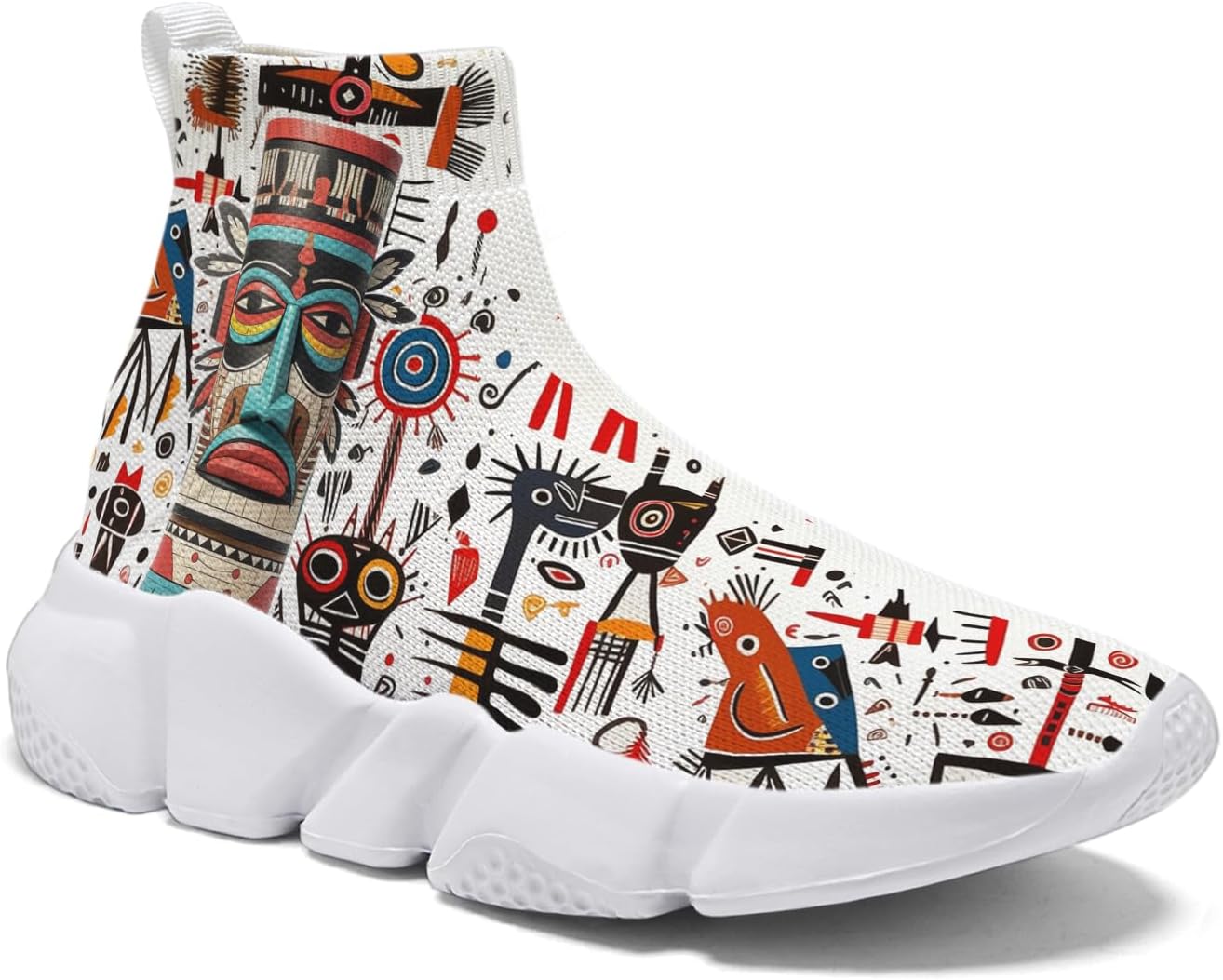 

Мужские вязаные носочные кроссовки Hetios - удобные легкие слипоны для ходьбы, Indian Totem_05