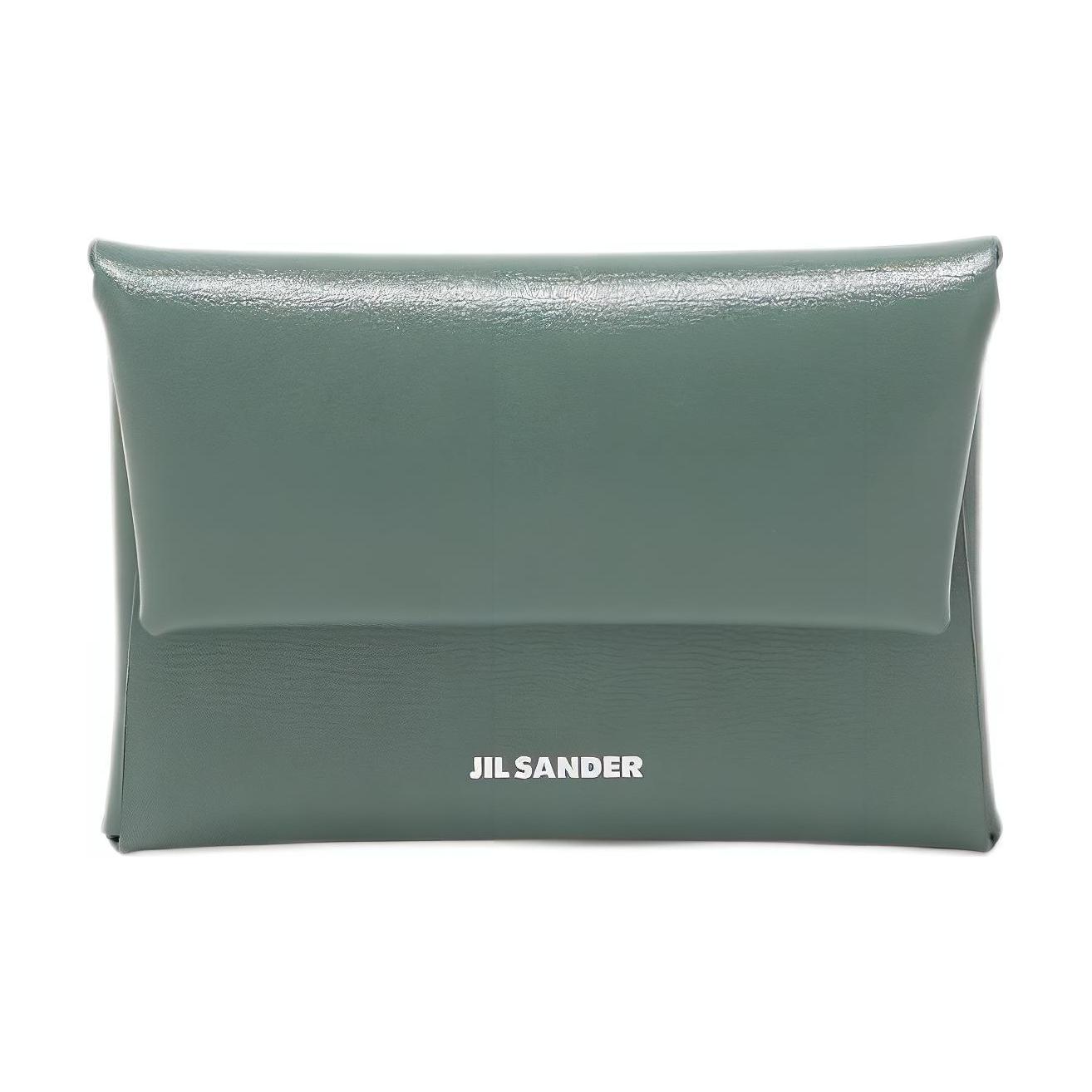 

Кошелёк из телячьей кожи для женщин тёмно-зелёный JIL SANDER