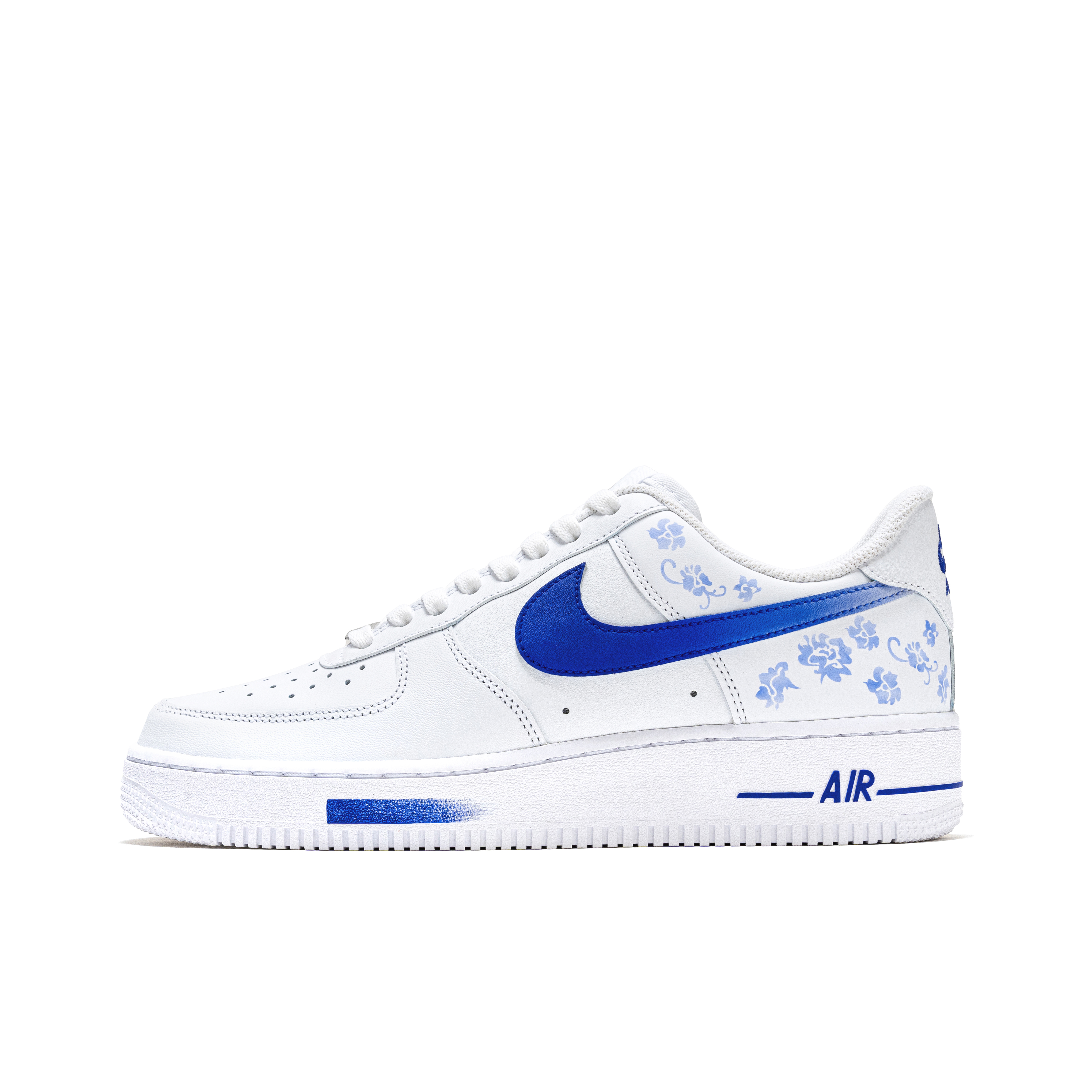 

Nike Кроссовки Air Force 1, износостойкие, дышащие, увеличивающие рост, для скейтбординга, мужские, белые, синие