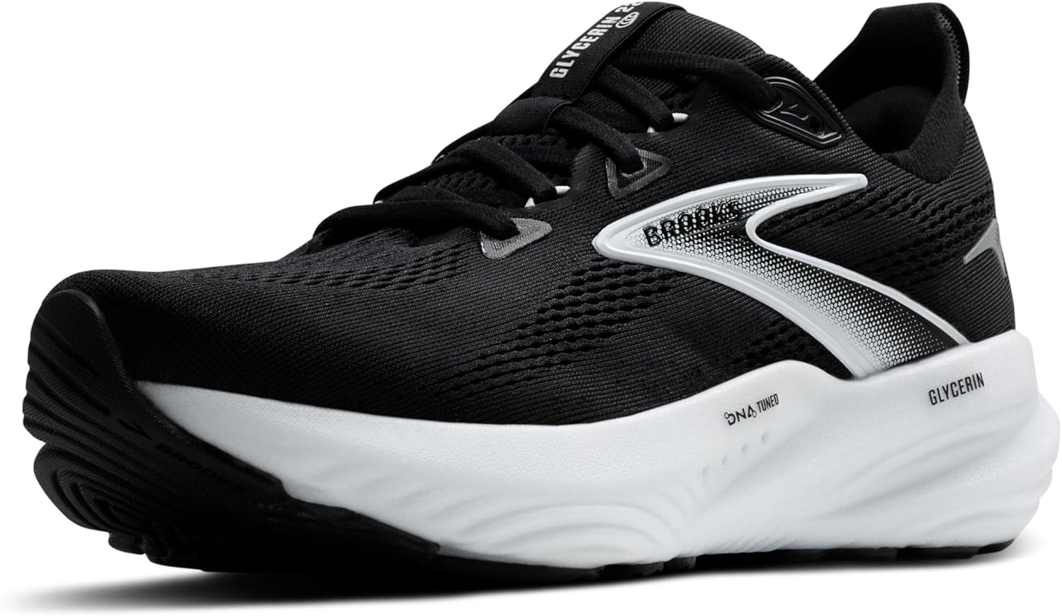 Мужские кроссовки Brooks Glycerin 22 нейтральной амортизации, белый/черный/серый