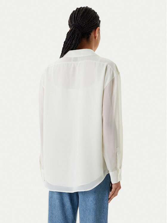 Рубашка обычного кроя LV044B902G Calvin Klein, экрю — фото 3