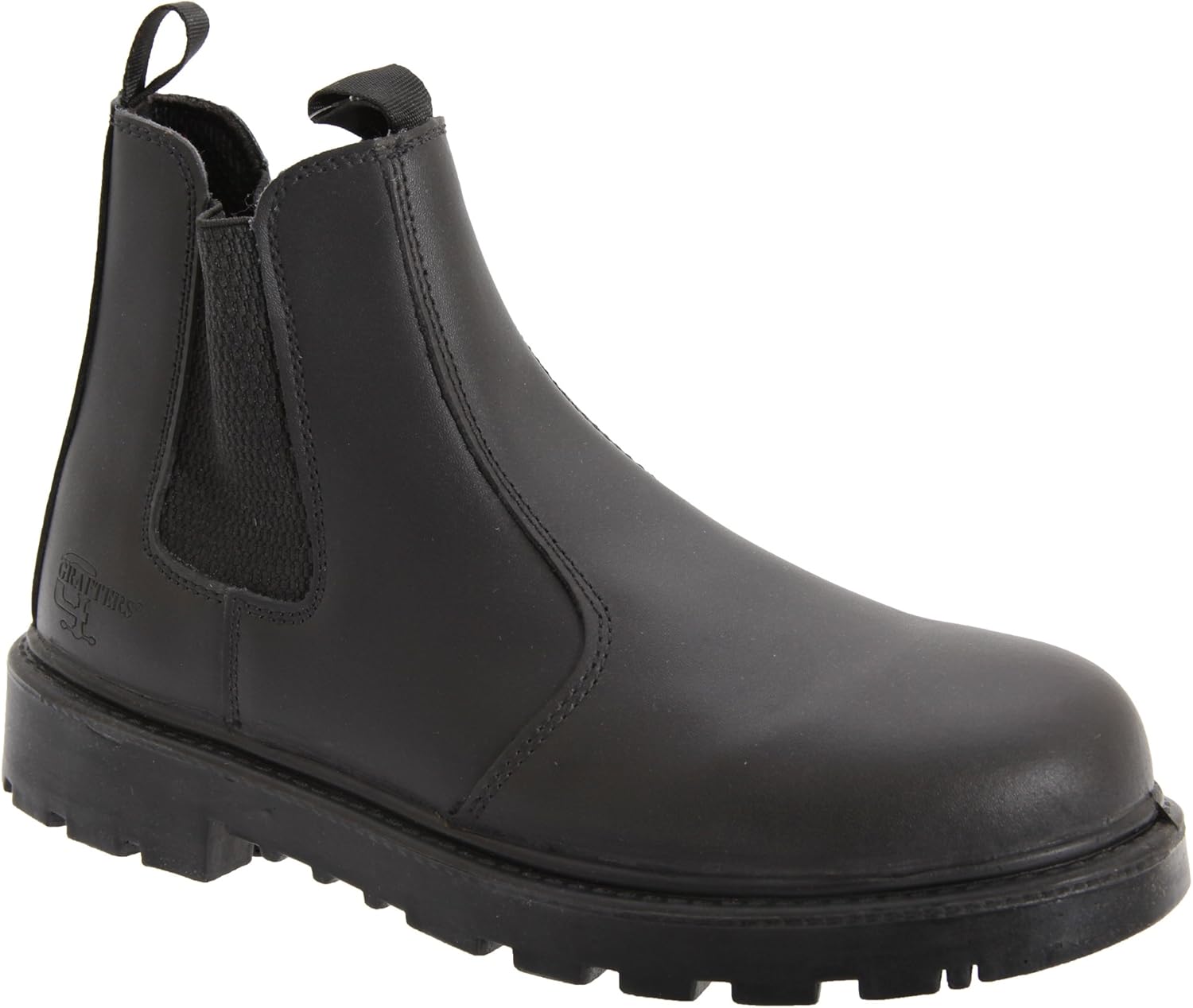 

Мужские ботинки Grafters Mens Grinder с двойной вставкой и кожаной отделкой, черный