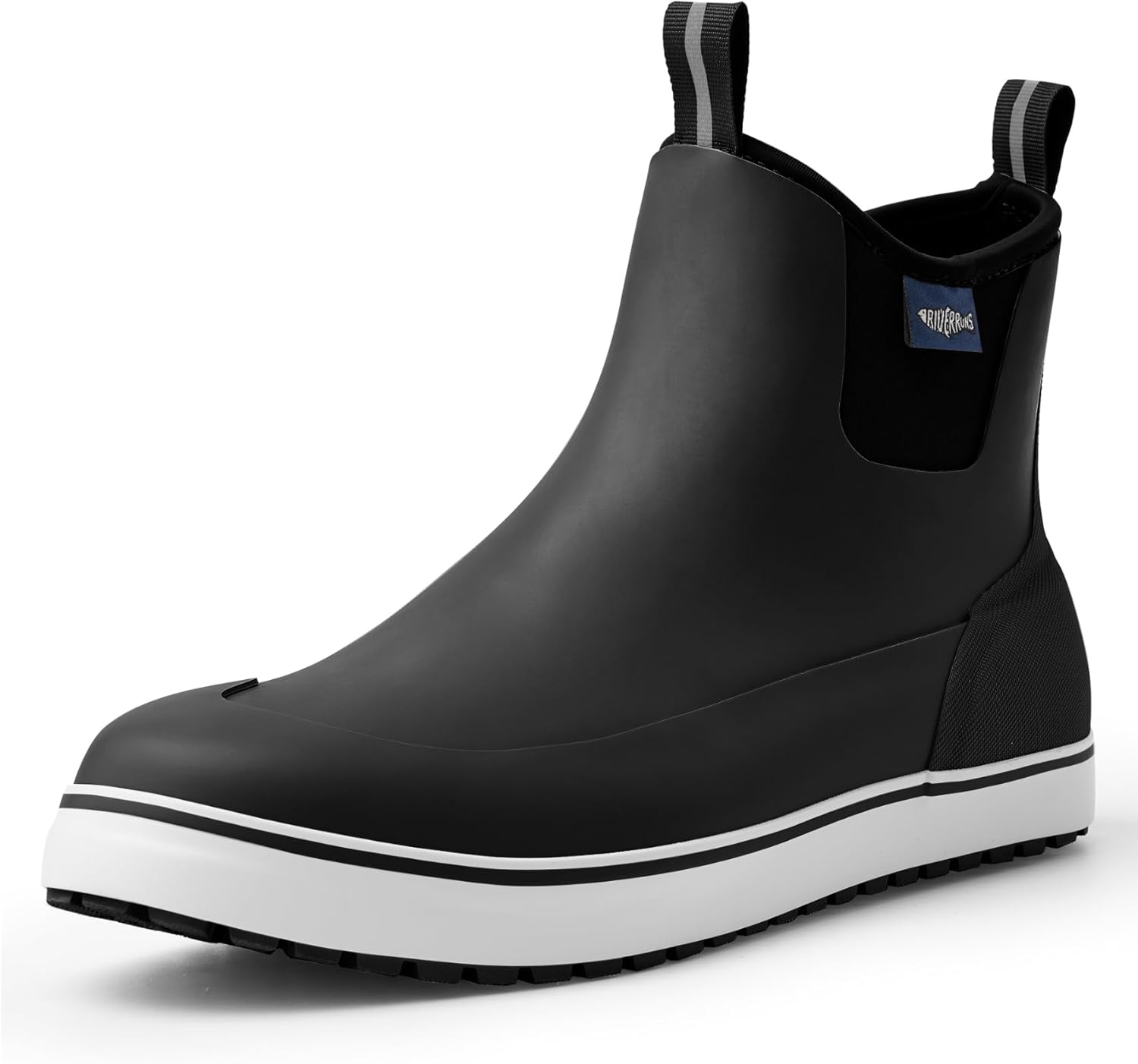 

Мужские резиновые сапоги Riverruns, 15 см, противоскользящие, водонепроницаемые, для рыбалки и работы в саду, черный