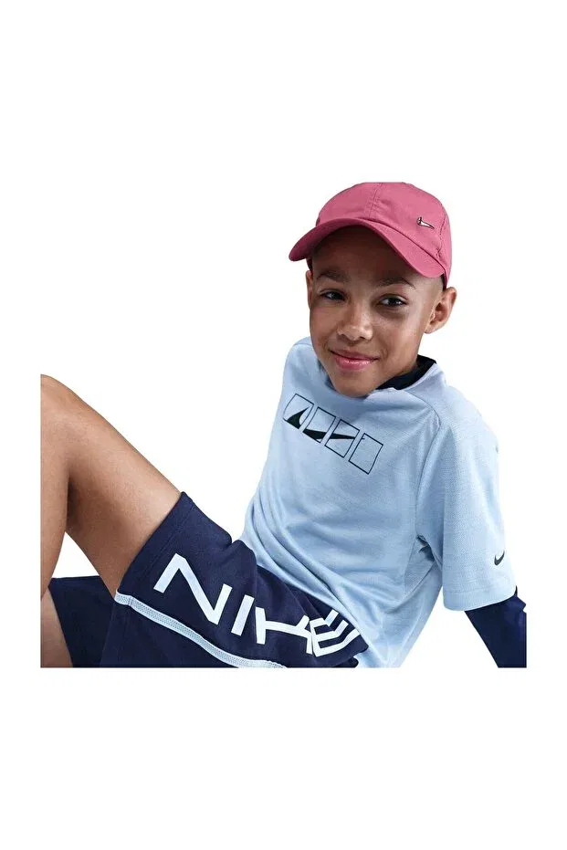 Детские спортивные шорты для девочек с регулируемым поясом Nike, Navy Blue — фото 2