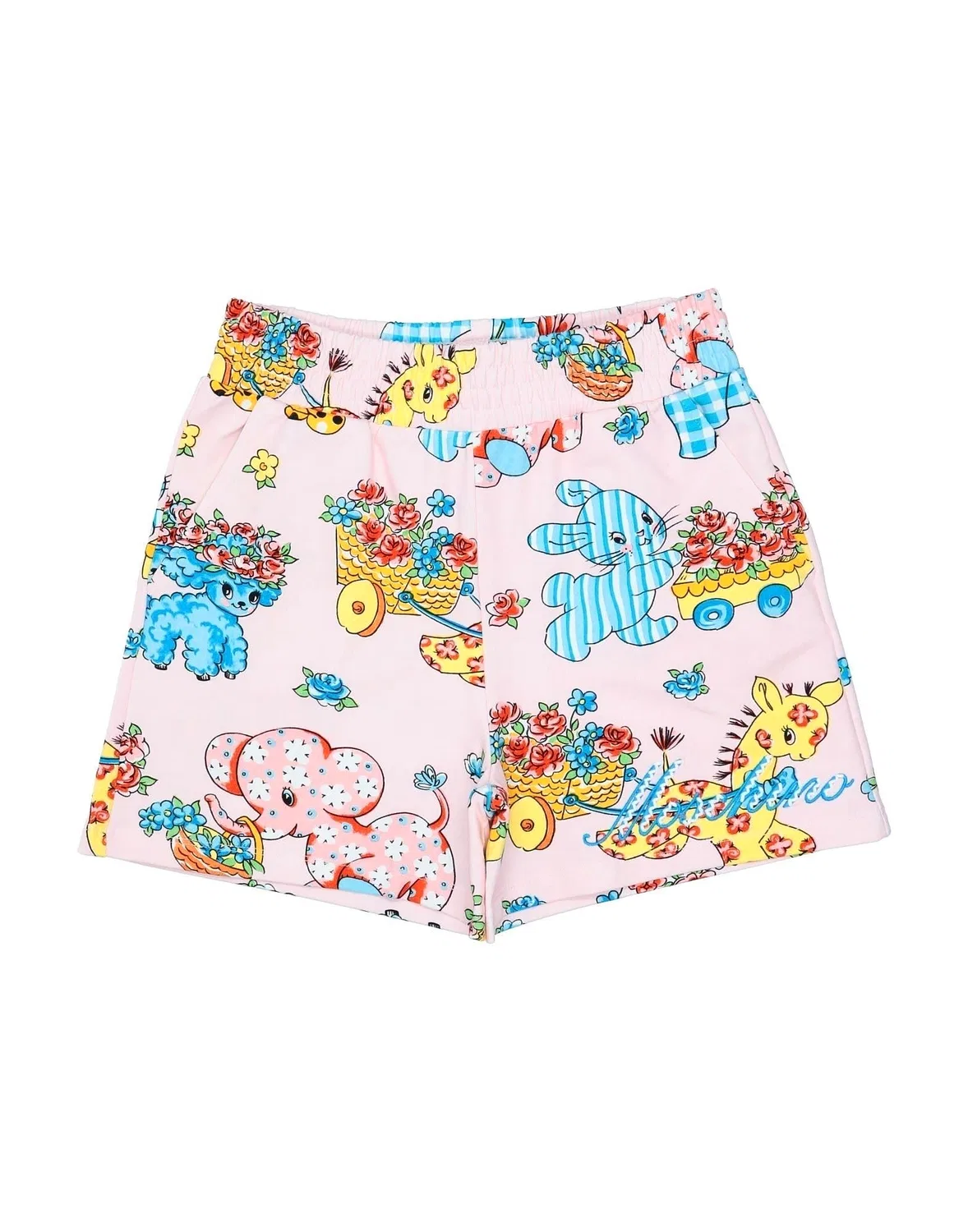 Детские шорты для девочек с принтом Moschino Teen, Light Pink