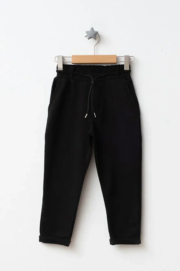 Детские спортивные штаны для мальчиков с поясом Beniizle, Black