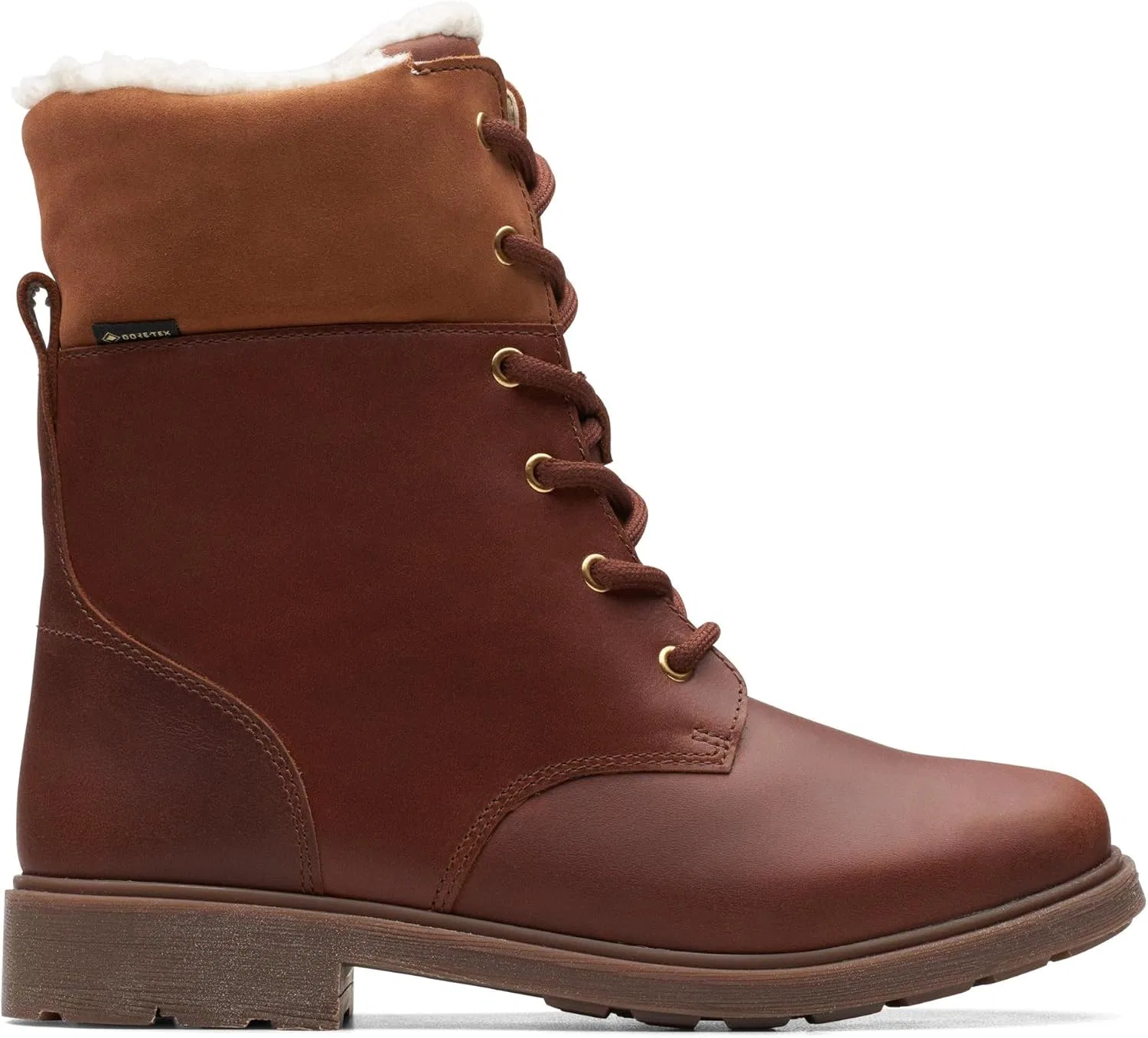 Детские ботинки для девочек с высоким голенищем Clarks Astrolfurgtxo, Brown Leather