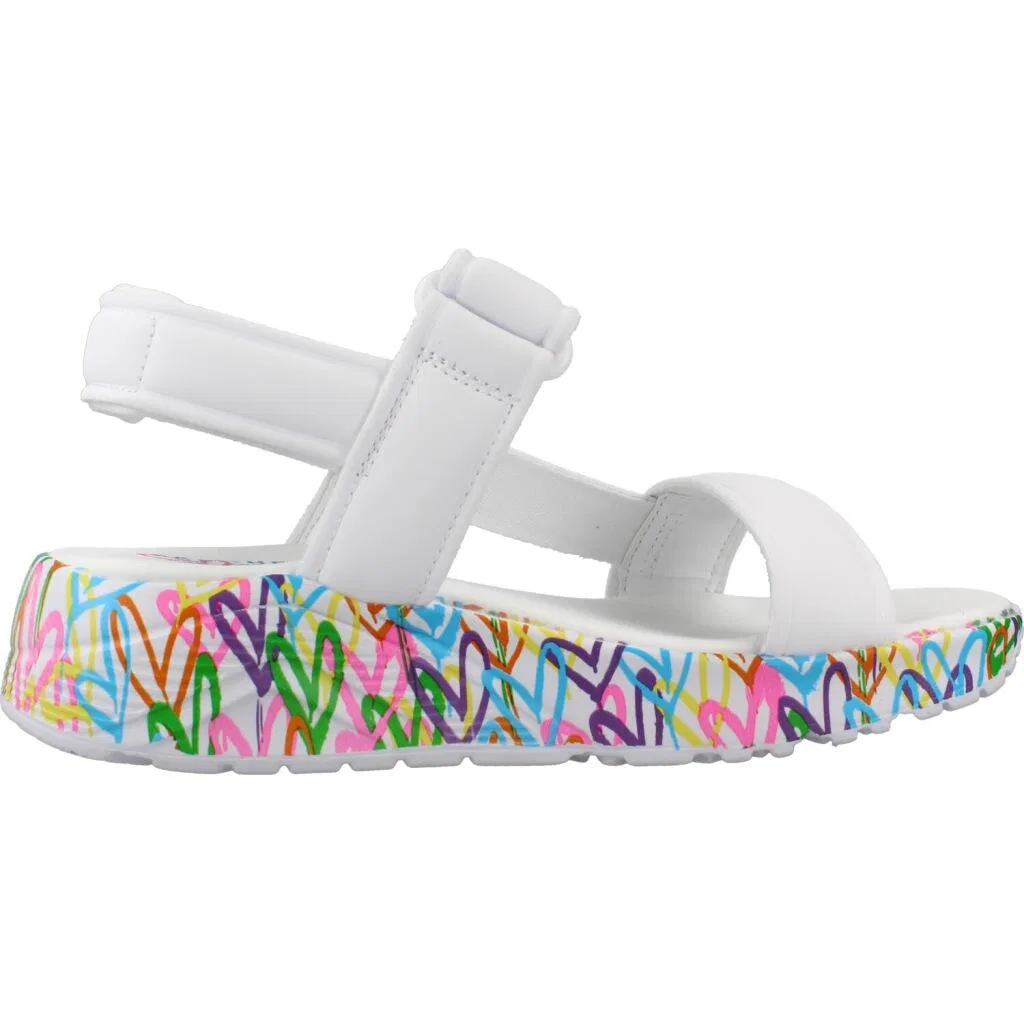 Детские сандалии с принтом Uno Lite Sandal-sunny Love Skechers, Weiß — фото 4