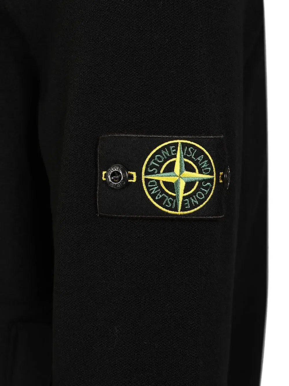 Толстовка на молнии с логотипом-нашивкой Stone Island, черный — фото 4