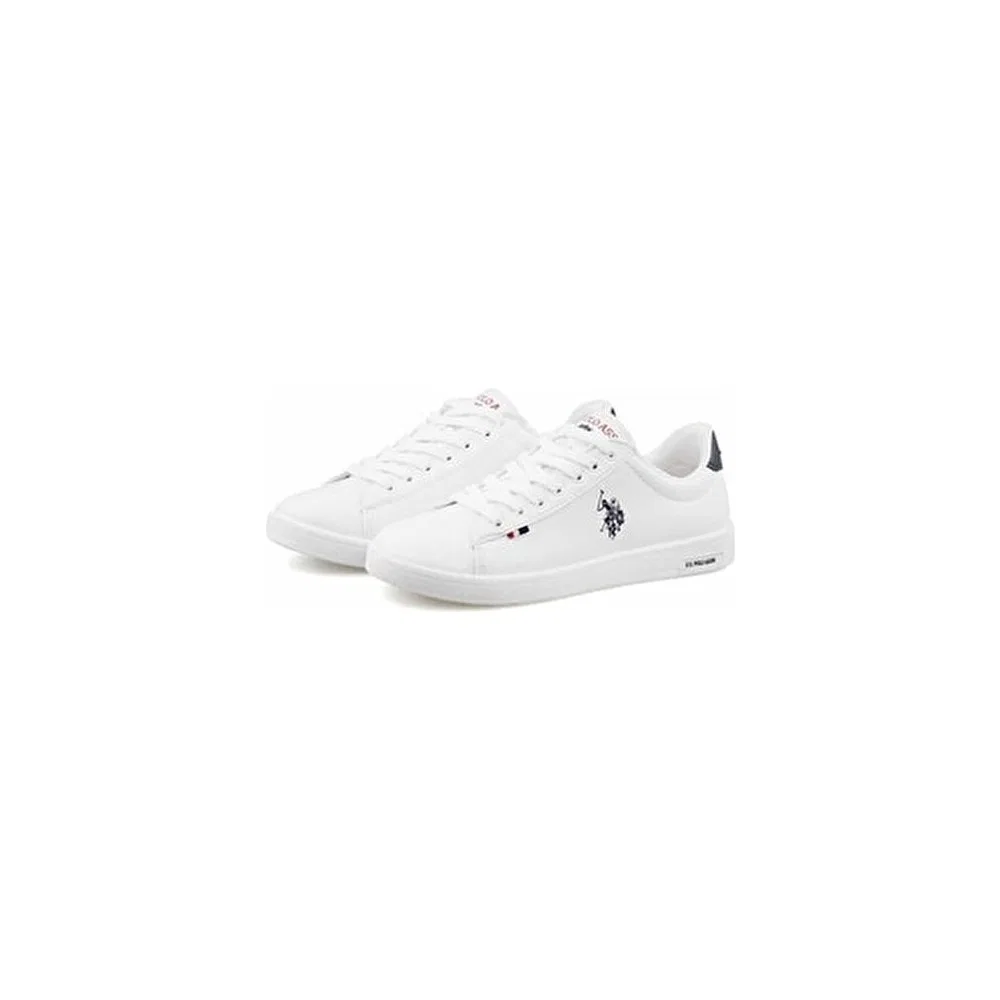 Детские спортивные кроссовки с шнуровкой, белые, модель Franco, U.S. Polo Assn — фото 3