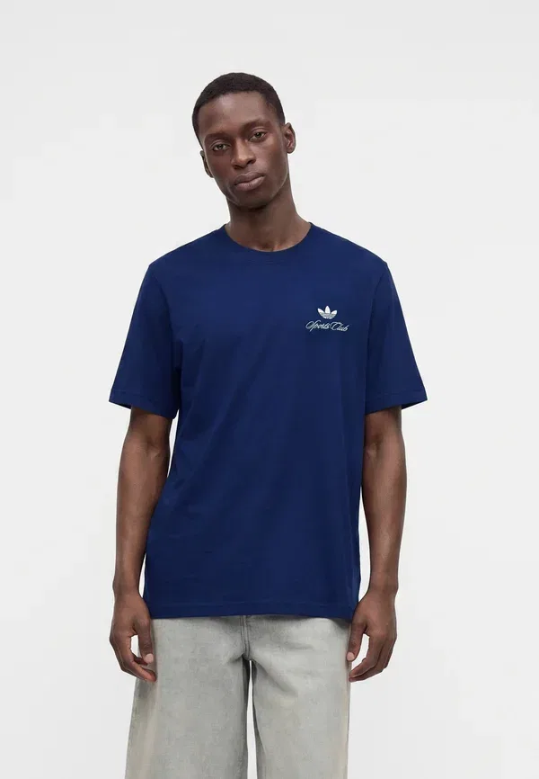 Футболка Sportclub свободного кроя унисекс - футболка с принтом Adidas Originals, темно-синий — фото 2