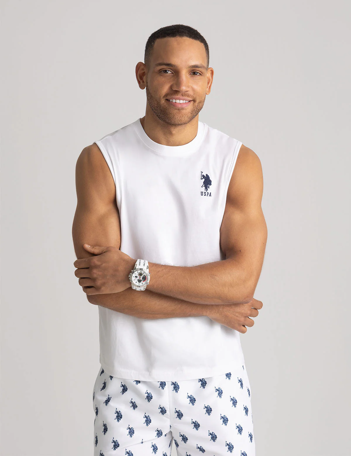 

Майка U.S. Polo Assn Solid Logo Muscle, белый