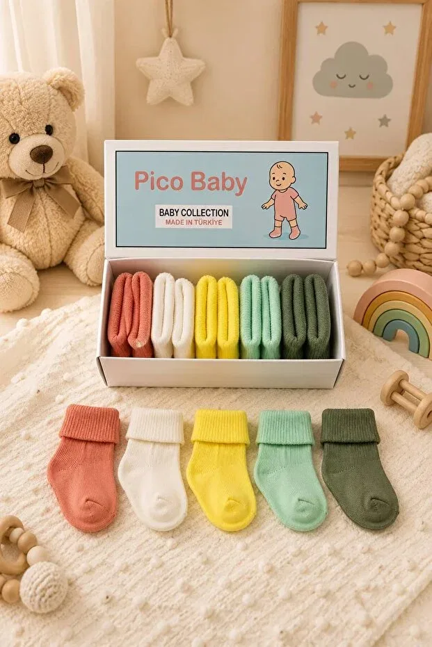 Детские носки хлопковые 5 шт Pico Baby, Turquoise