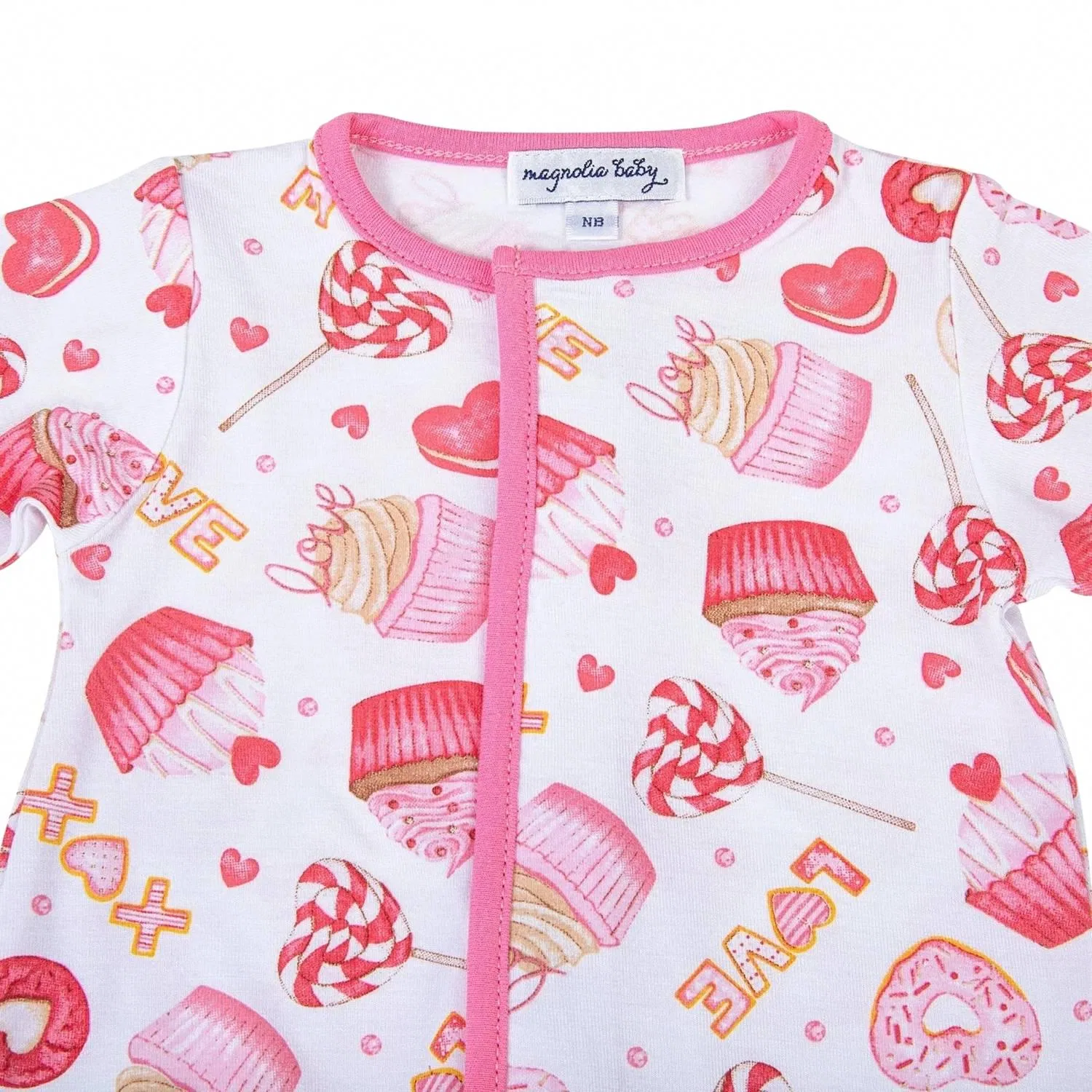 Детский комбинезон-боди с принтом Xoxo Sweets Magnolia Baby, розовый — фото 2