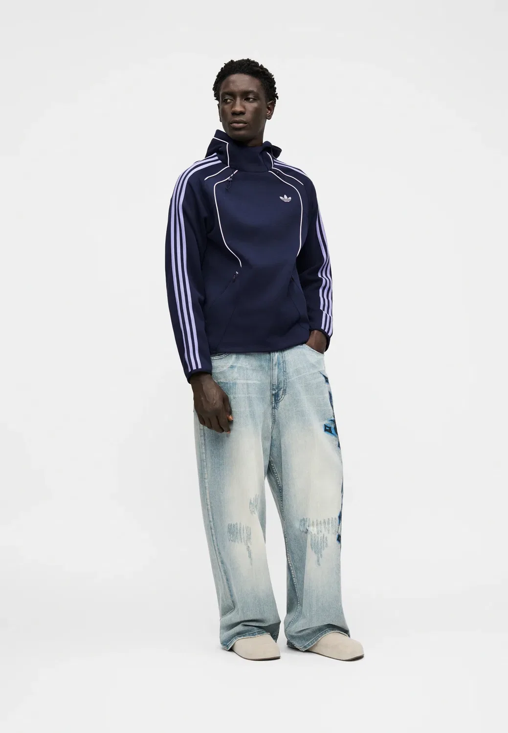 Толстовка Spacer - худи Adidas Originals, Night Indigo — фото 2