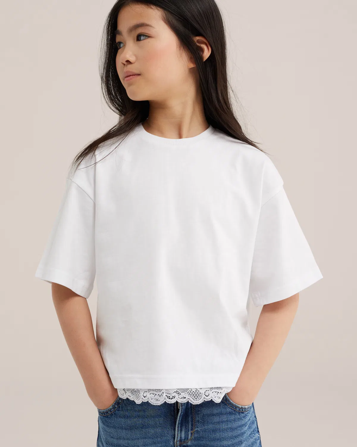 Рубашка We Fashion Meisjes из белой шерсти — фото 3