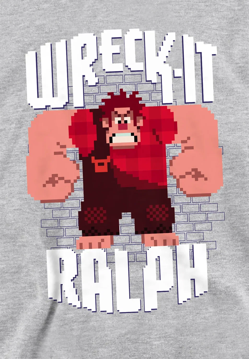 Детский худи Ralph Pixel Art Disney, Athletic Heather — фото 2