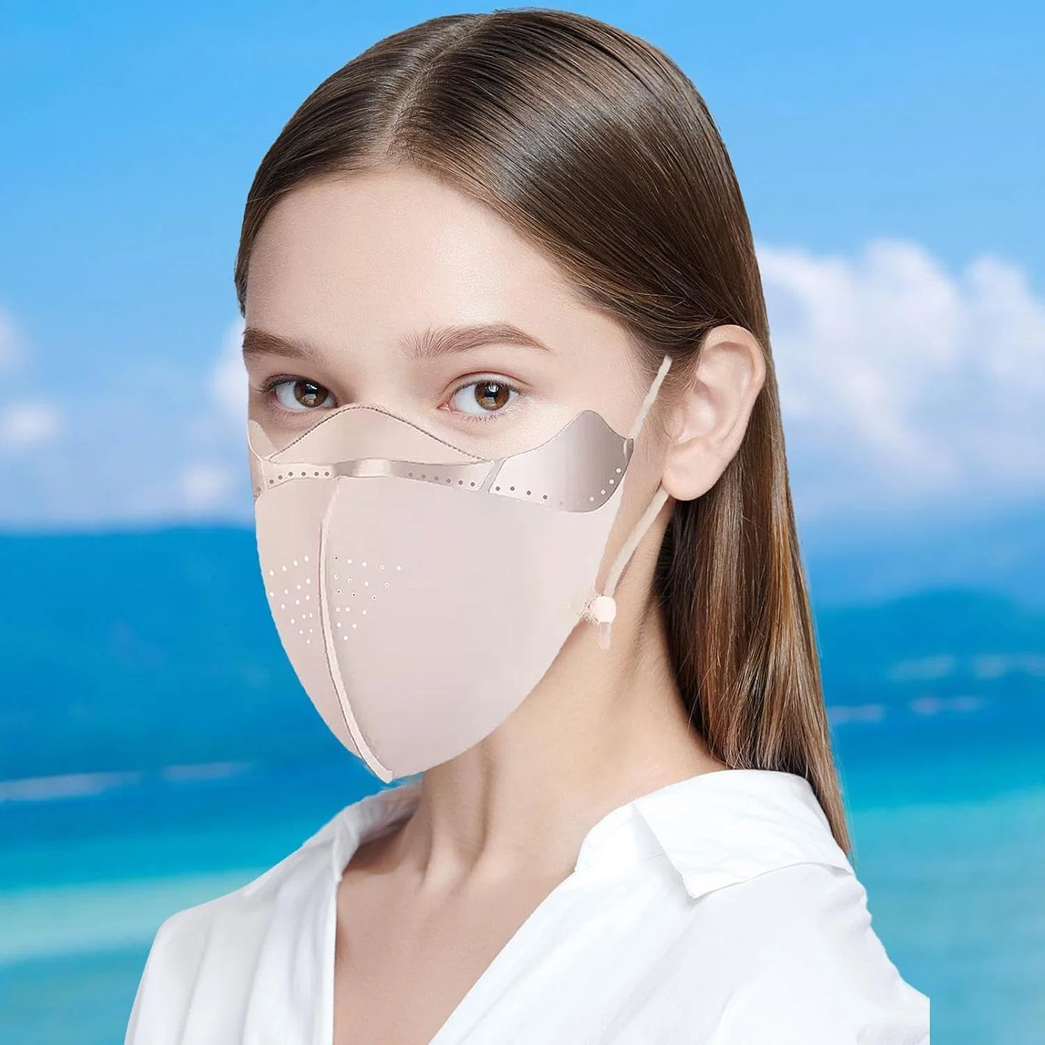 Солнцезащитная маска для лица, Breathable UV-Resistant Sun Mask, Generic, 1 шт, Daifen — фото 2