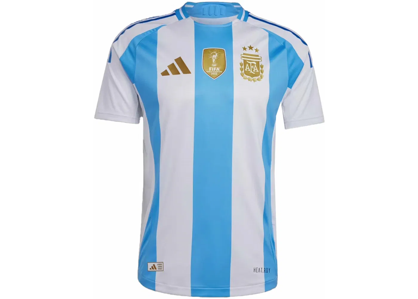 Мужская футбольная джерси с принтом Adidas Argentina 2024 Home Authentic Jersey, White/Blue Burst